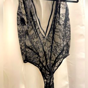 Black lace bodysuit